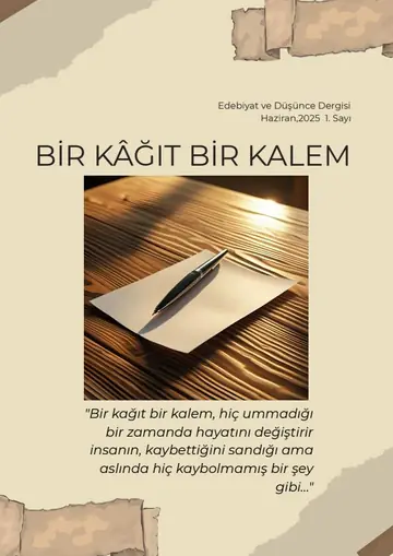 Bir Kâğıt Bir Kalem Dergisi Sayı 1