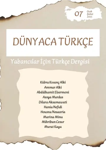 Dünyaca Türkçe Dergisi Sayı 7